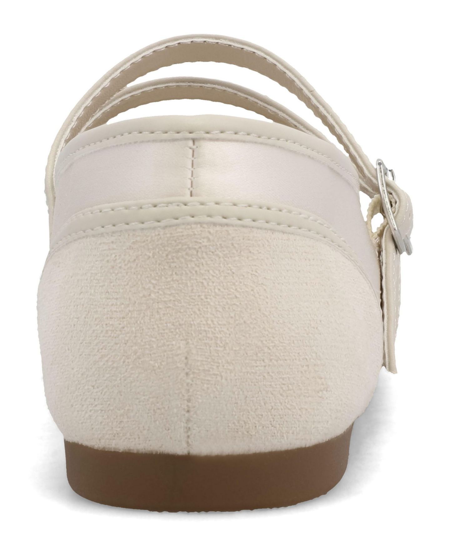 Женские балетки MIA Sorelle Double Strap Mary Jane Ballet Flats, цвет: Шампань / Серый — фото 3