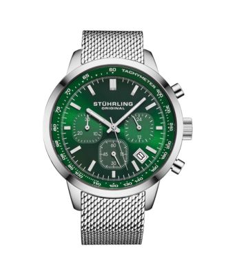 Chronoport 4082 Men s Quartz Chronograph Watch, 44mm Stainless Steel Mesh Bracelet