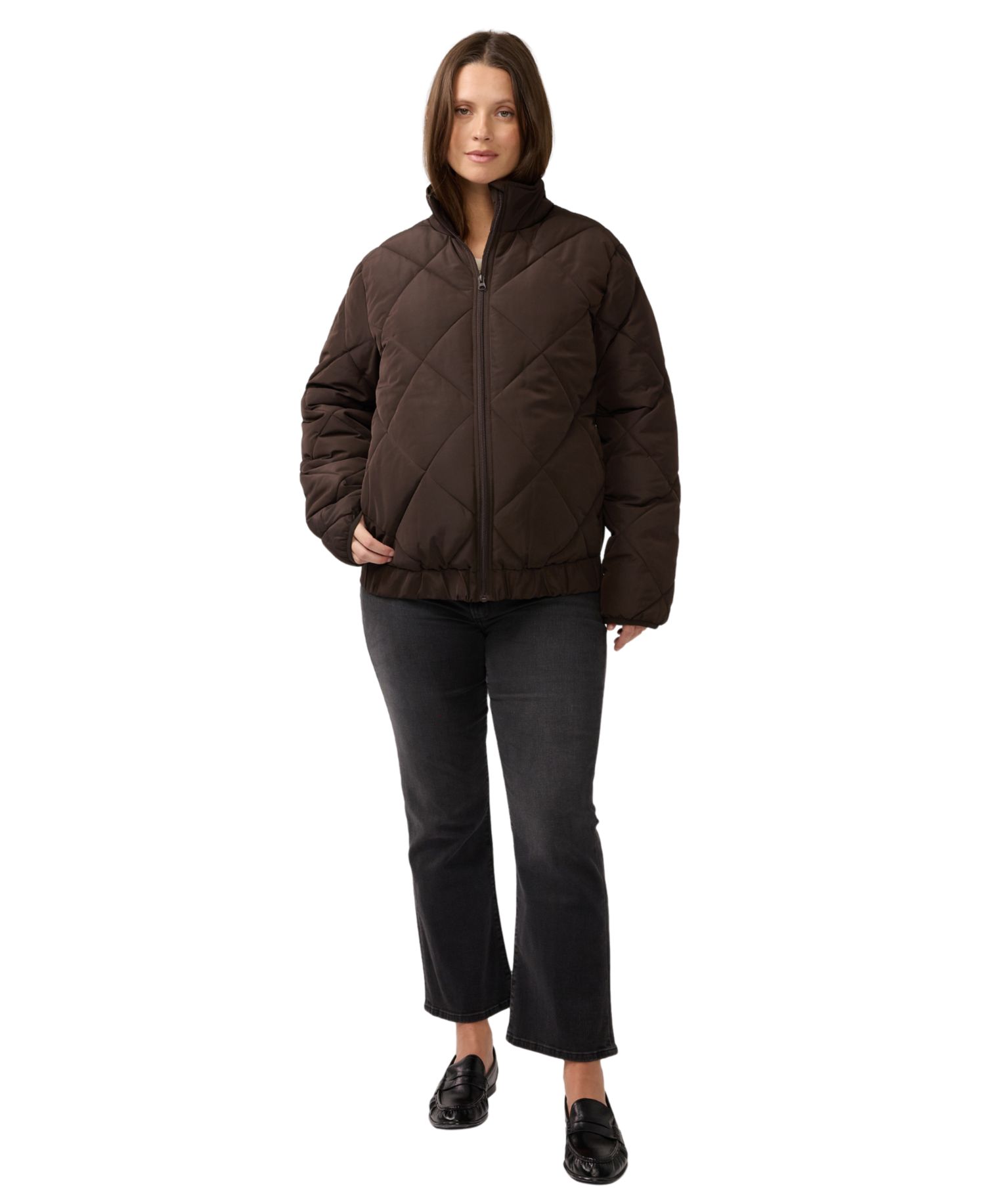 Maternity Grow With You Raglan Insulated Puffer Jacket