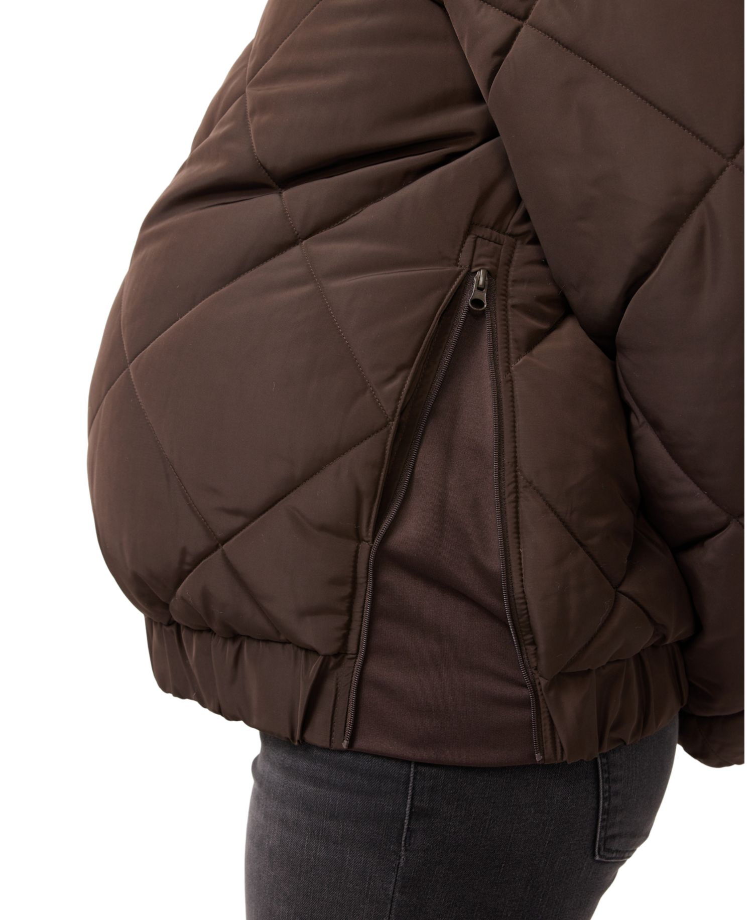 Maternity Grow With You Raglan Insulated Puffer Jacket