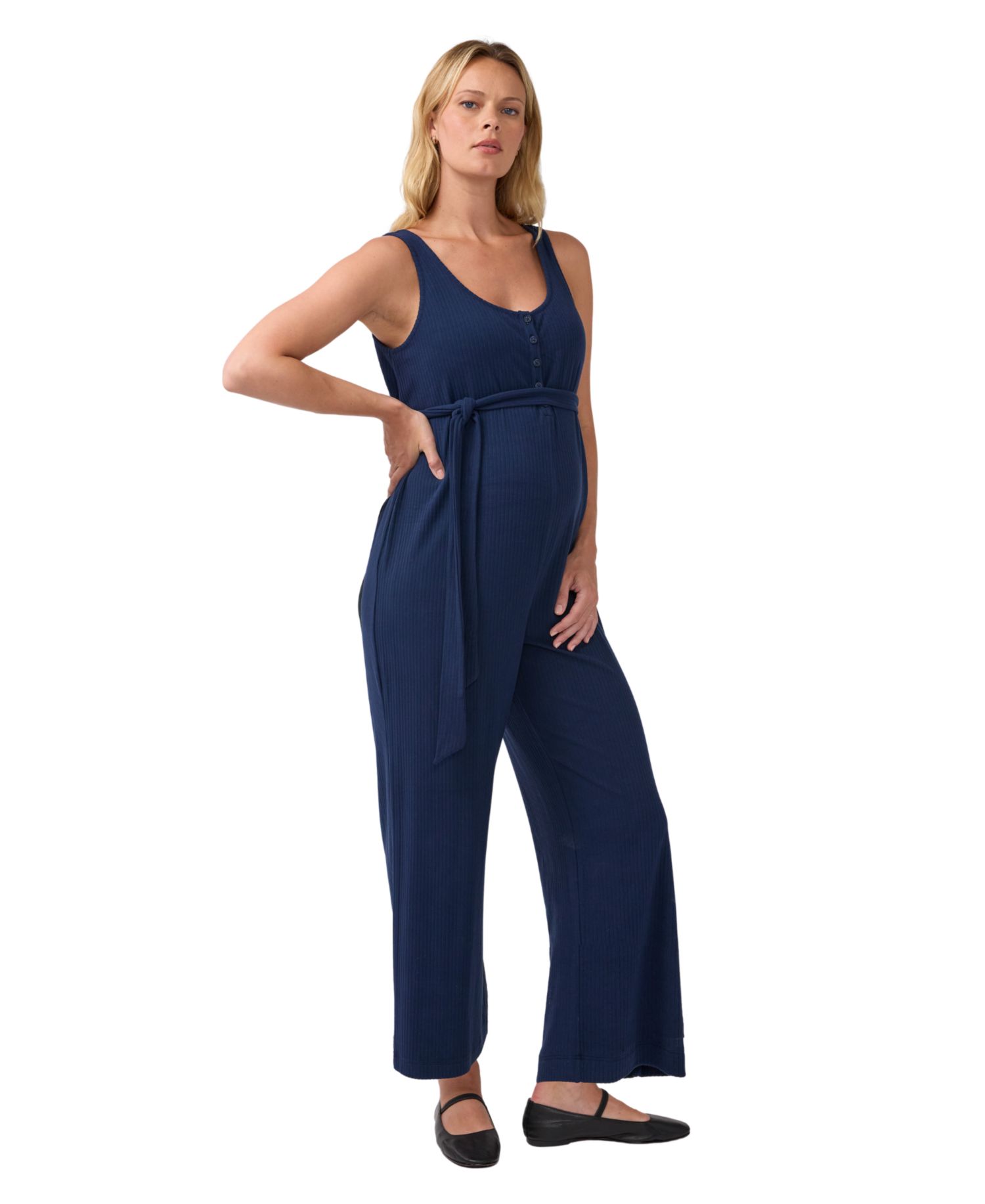 Women's Ingrid + Isabel Sleeveless Wide Leg Knit Jumpsuit