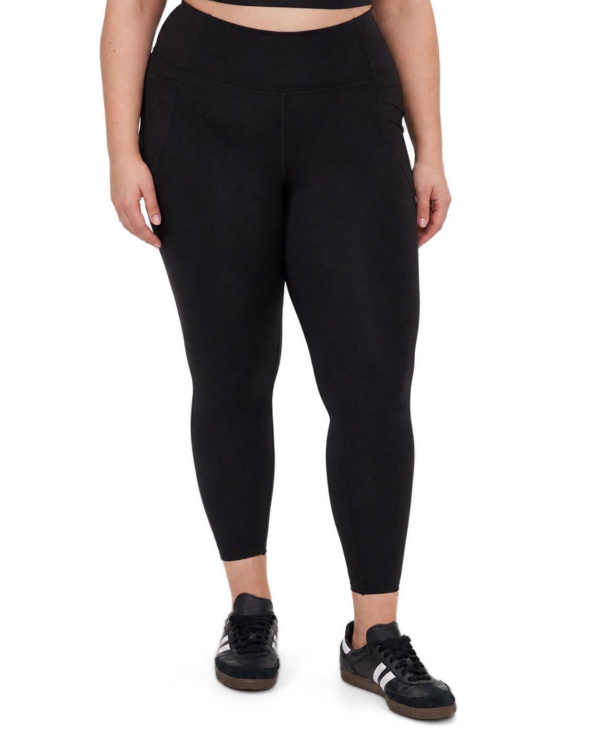 Torrid Plus Size Tru Performance Butter High-Rise Active Legging With Pockets - Deep black