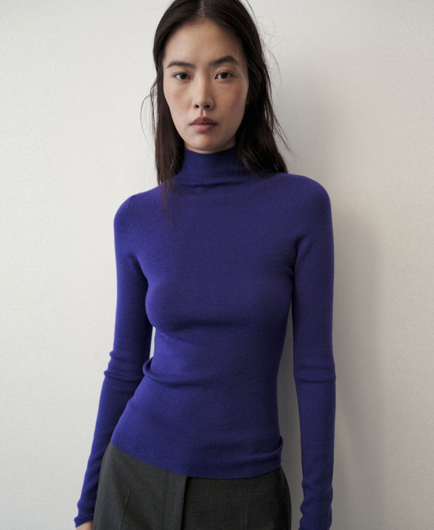 Women's Selection Wool Long-Sleeve Turtleneck Sweater