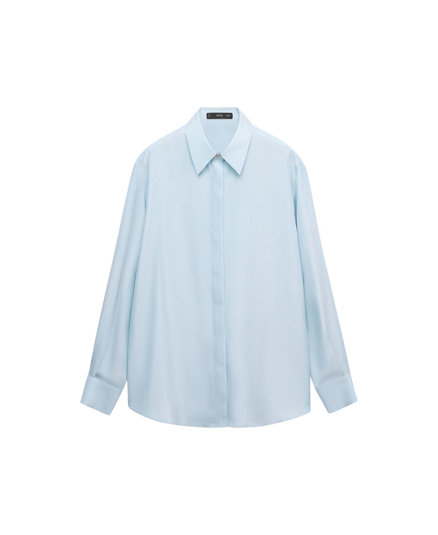 Women's Selection Long-Sleeve Oversized Button-Up Blouse