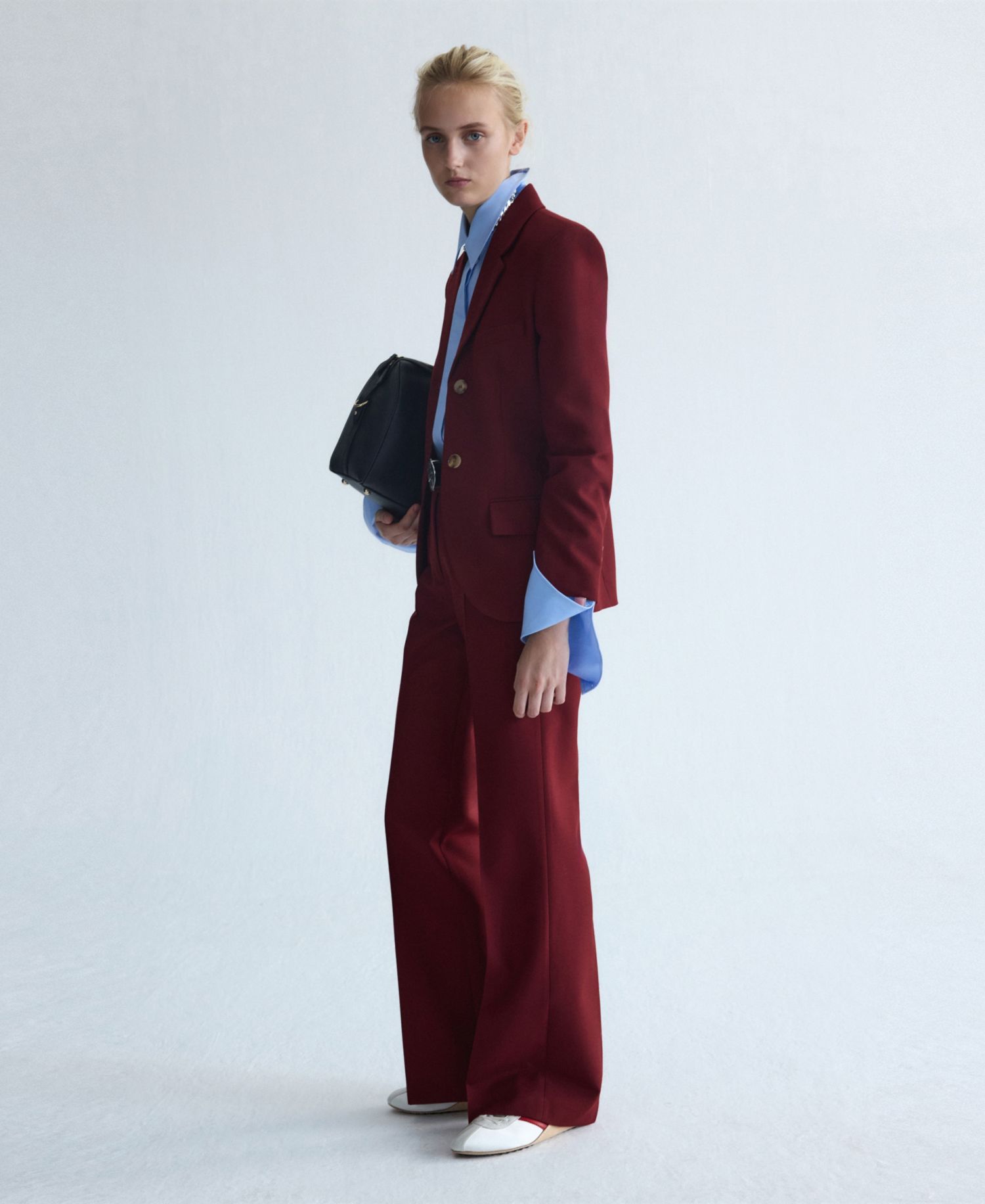 Women's Selection Wool-Blend Lapel Collar Suit Blazer