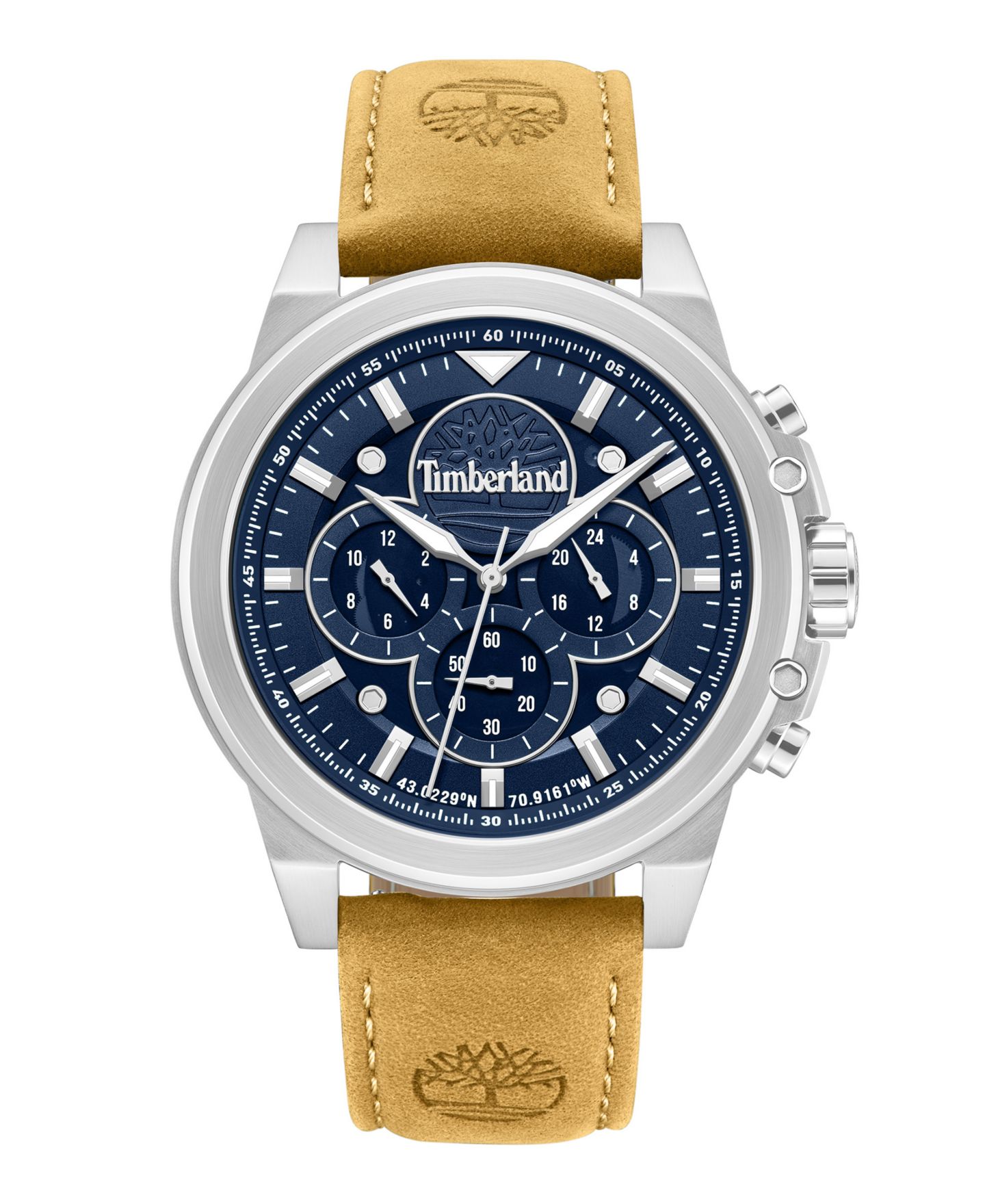 Мужские часы Timberland Quartz Callahan Tan Leather 46mm — фото 1