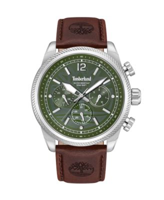 Men's Quartz Sport Hadlock Leather Watch 46mm