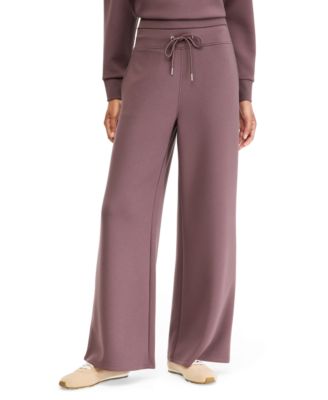 Petite Scuba High-Rise Wide-Leg Pants