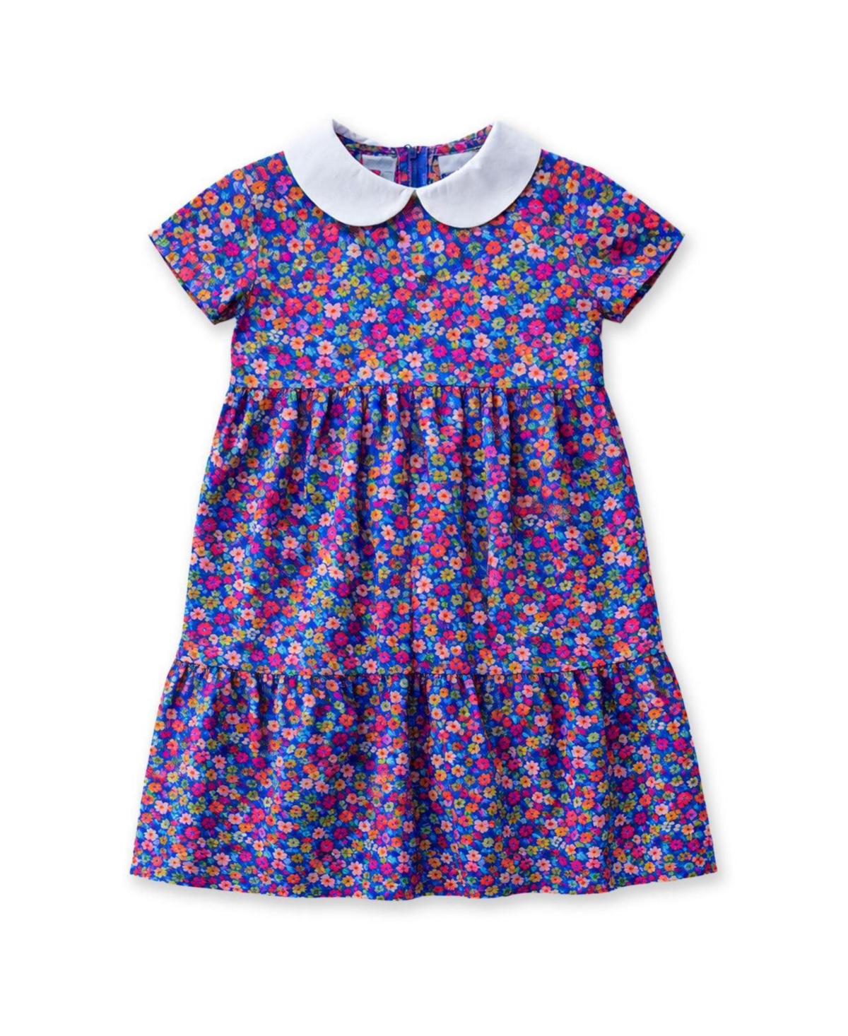 Florence Eiseman Toddler Girls' 2T-5T Floral-Print Short-Sleeve Knee-Length Dress