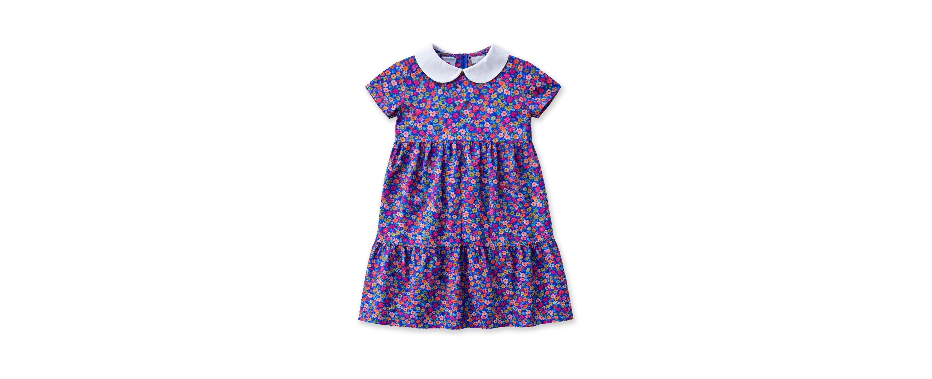 Florence Eiseman Toddler Girls' 2T-5T Floral-Print Short-Sleeve Knee-Length Dress