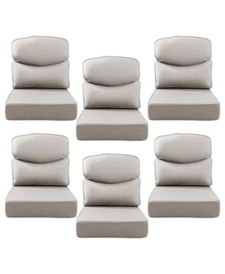 Luxury Smile 24x24x6 Outdoor Cushions, Water Resistant Olefin Deep Seat Cushion for Patio Wicker Chair Sofa