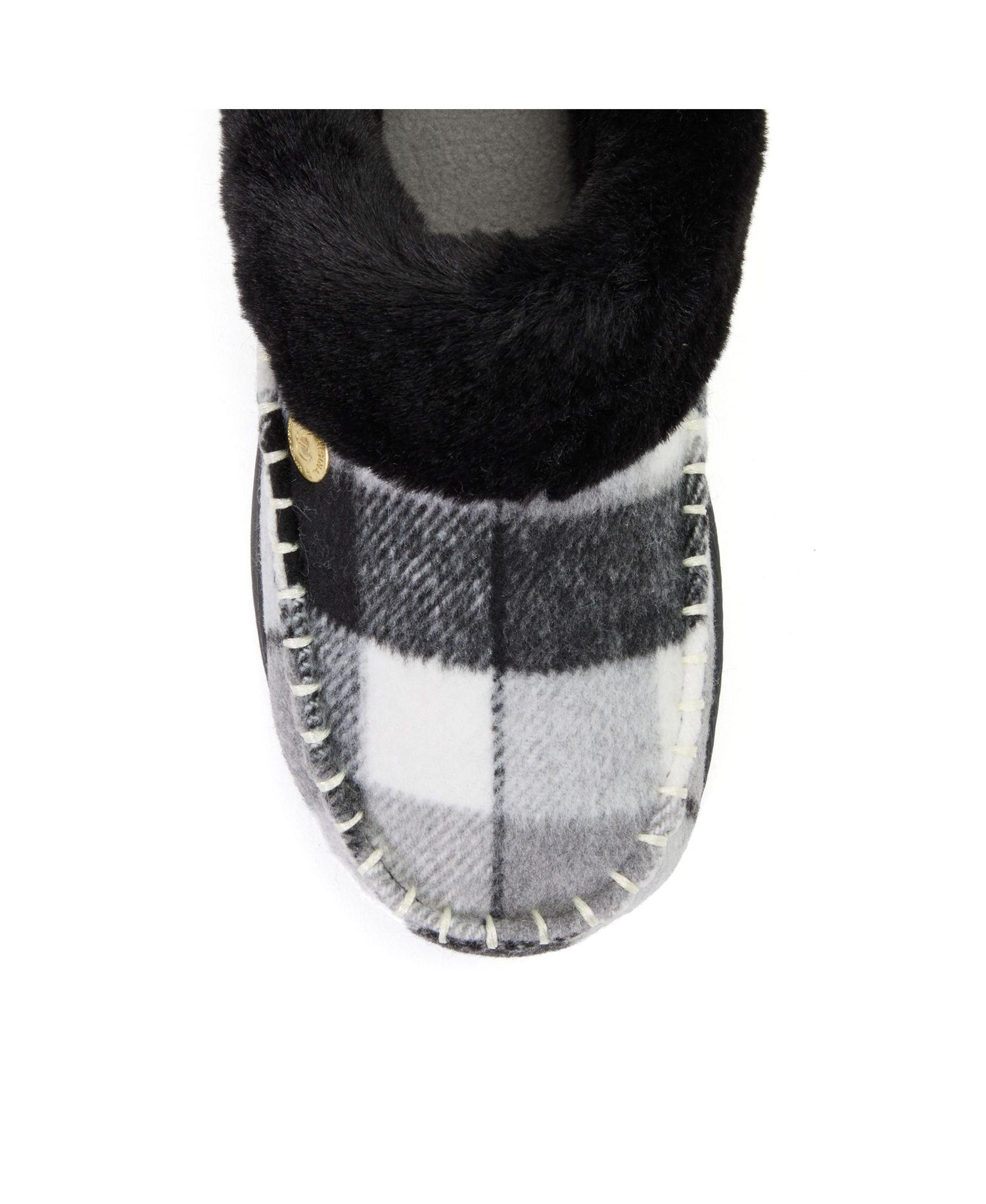 Women's Nyla Plaid Moc Toe Clog Slippers