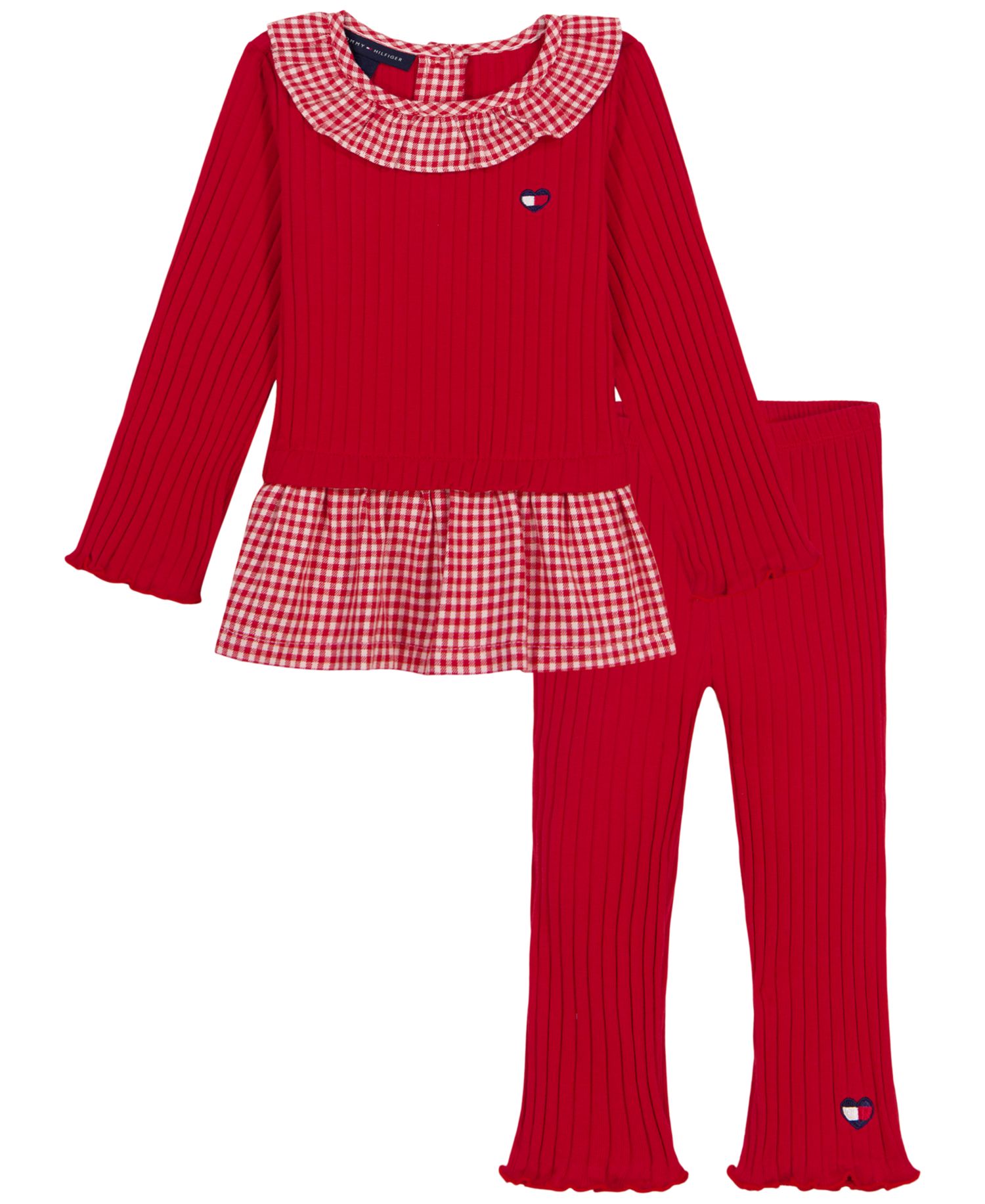 Baby Girls' Long-Sleeve Gingham Tunic and Leggings, 2-Piece Set
