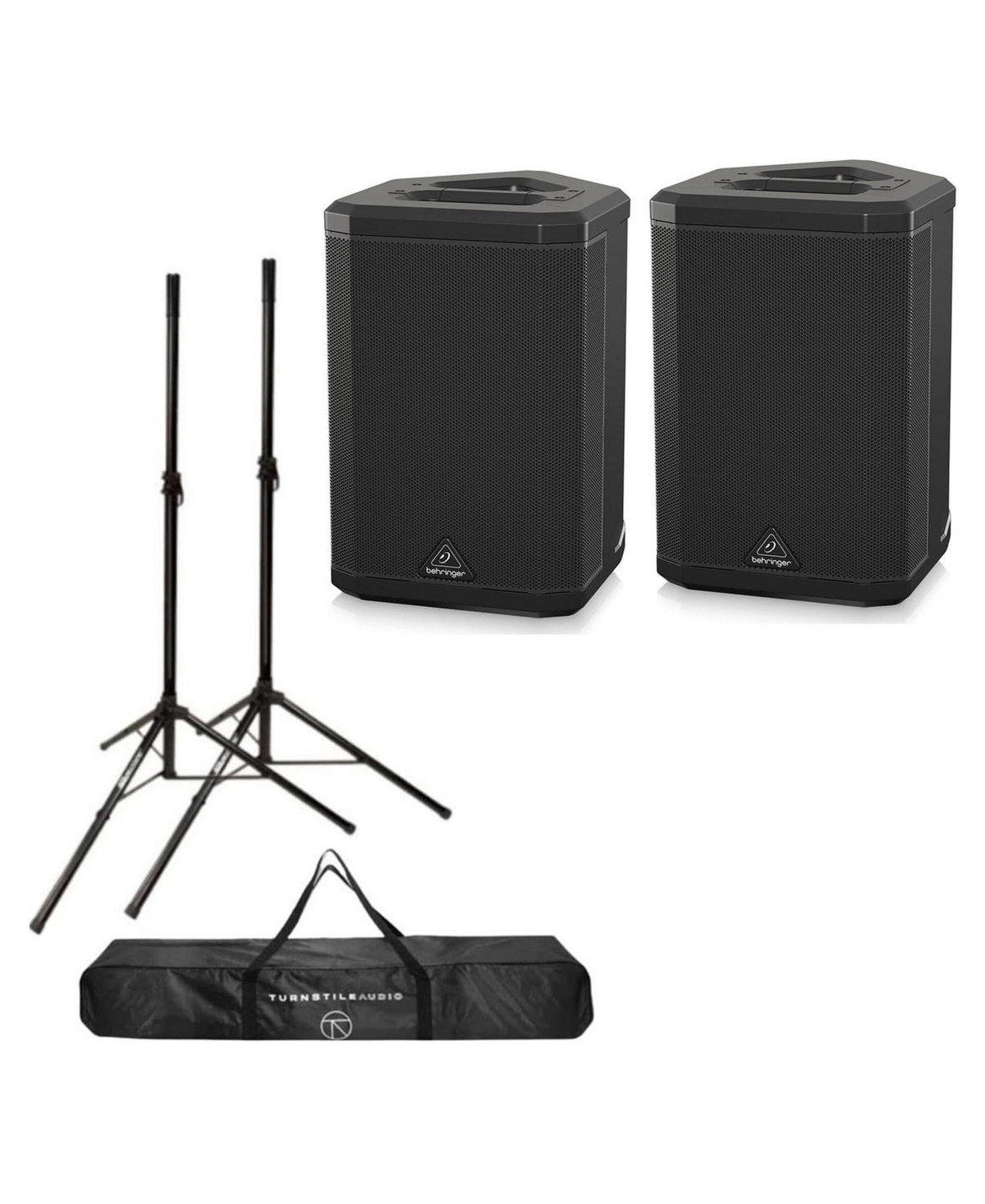 Behringer B1X 250W Wireless Portable Pa Speakers, 2-Pack - Black