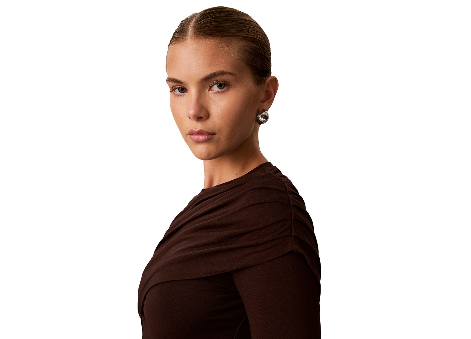 Women's Long-Sleeve Wrap Rayon-Blend Sweater