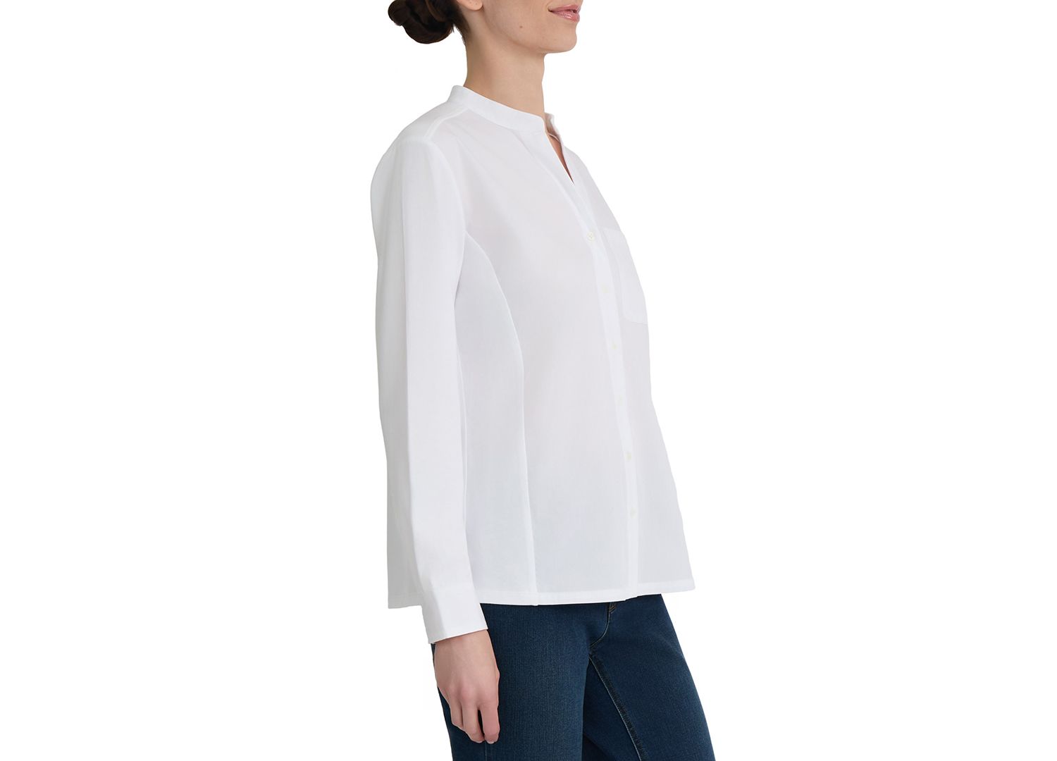 Women's Stand Collar Long-Sleeve Shirt