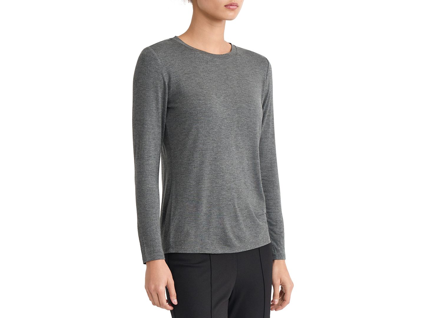 Женская футболка Jones New York Long-Sleeve Crewneck, цвет: Винный — фото 19