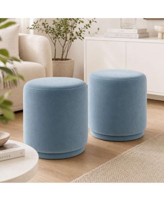 Round Swivel Ottoman,360-Degree Rotating Accent Seat for Living Room or Office
