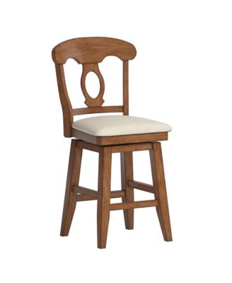 Lea Oval Swivel Counter Stool with Linen Seat