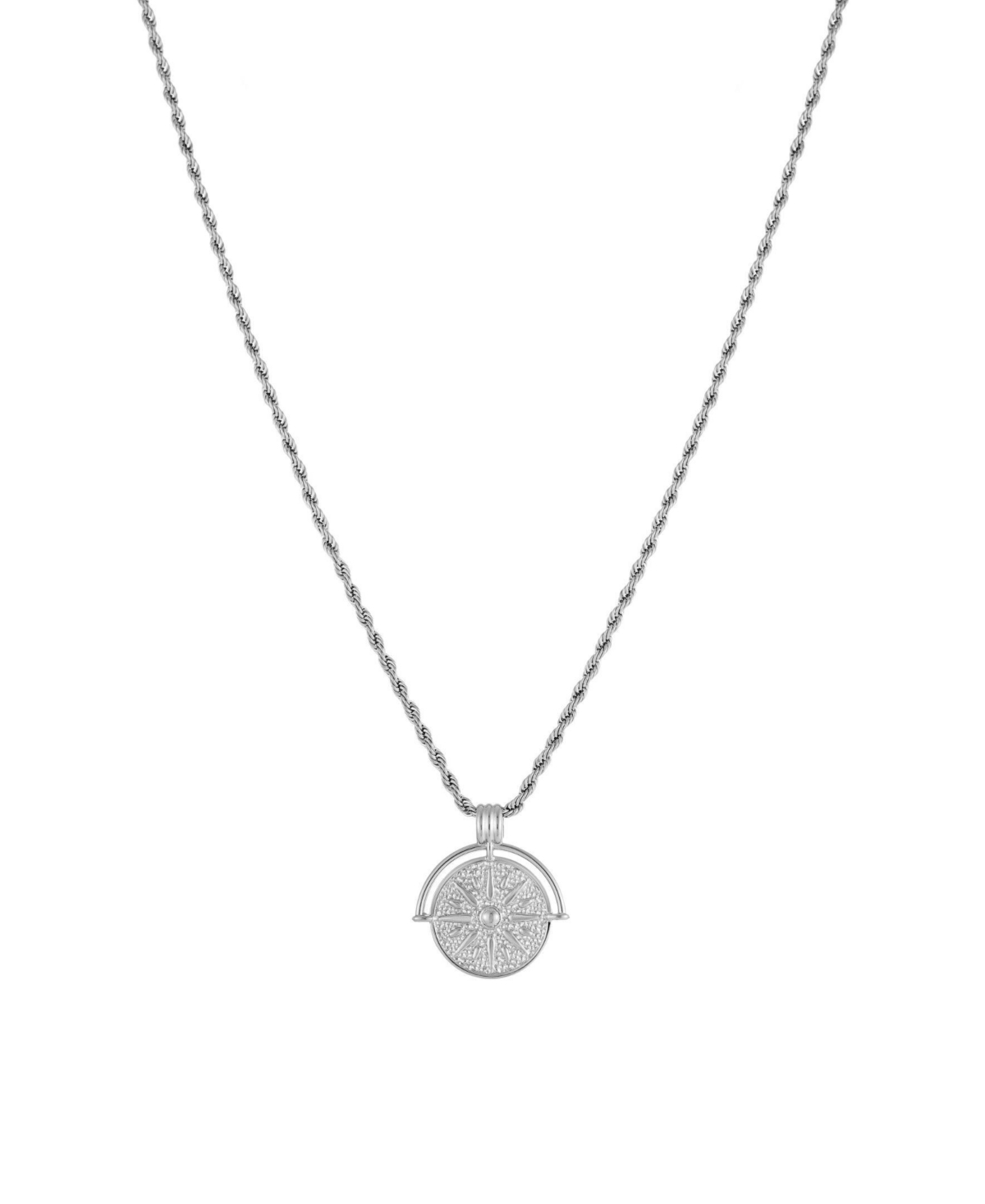 Atolea Golden Sun Necklace - Silver