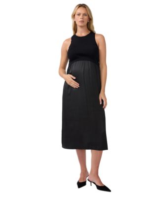 Maternity Sleeveless A-Line Midi Dress