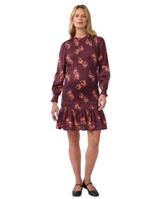 Women's Ingrid + Isabel Long Sleeve Smocked Floral Mini Dress