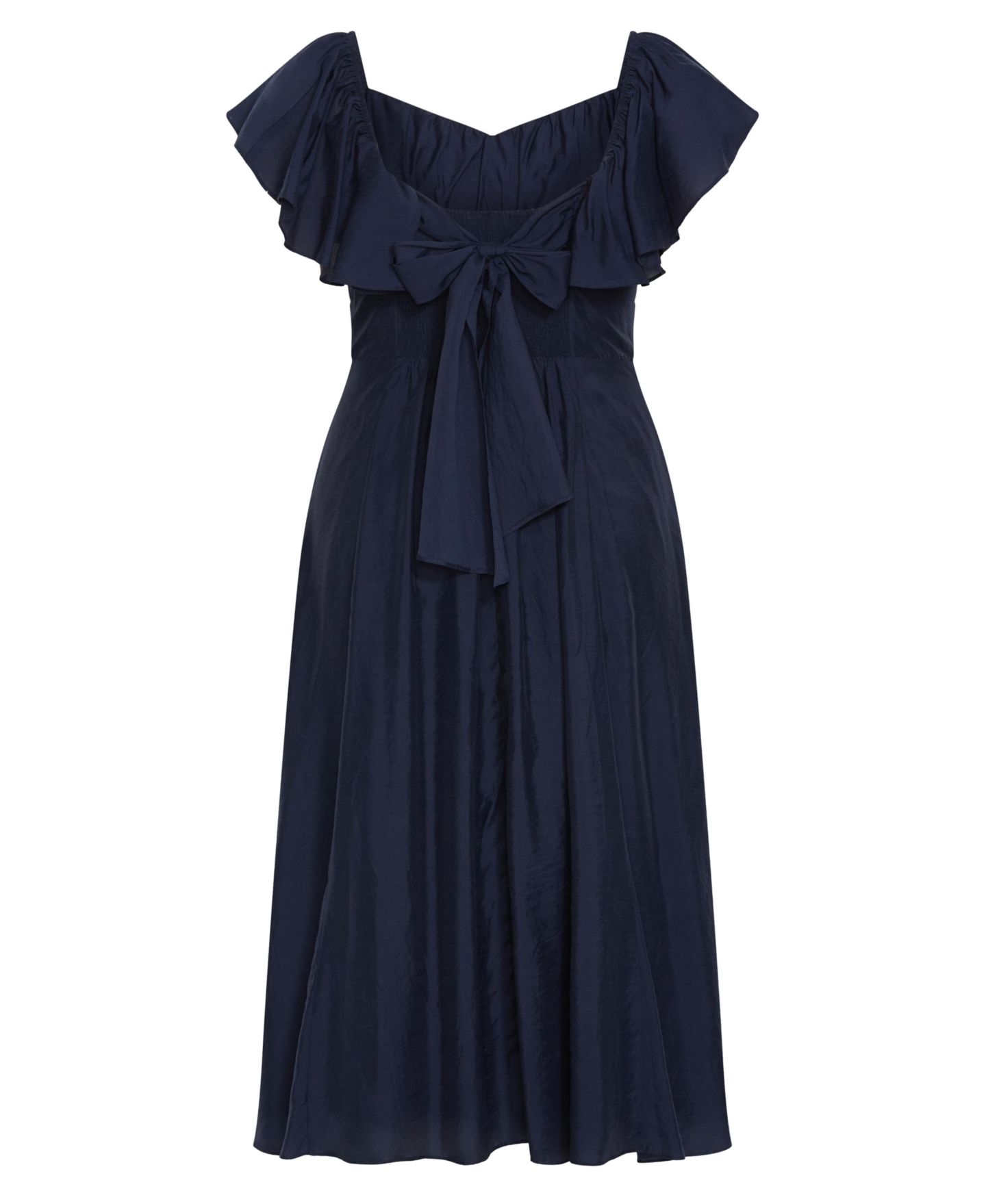 Женское платье CITY CHIC Alisia Tie-Back Midi, цвет: Тёмно-синий — фото 5