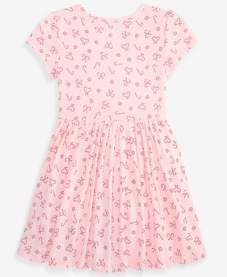 Toddler Girls' 12M-5T Tossed Candy Cane A-Line Short-Sleeve Dress