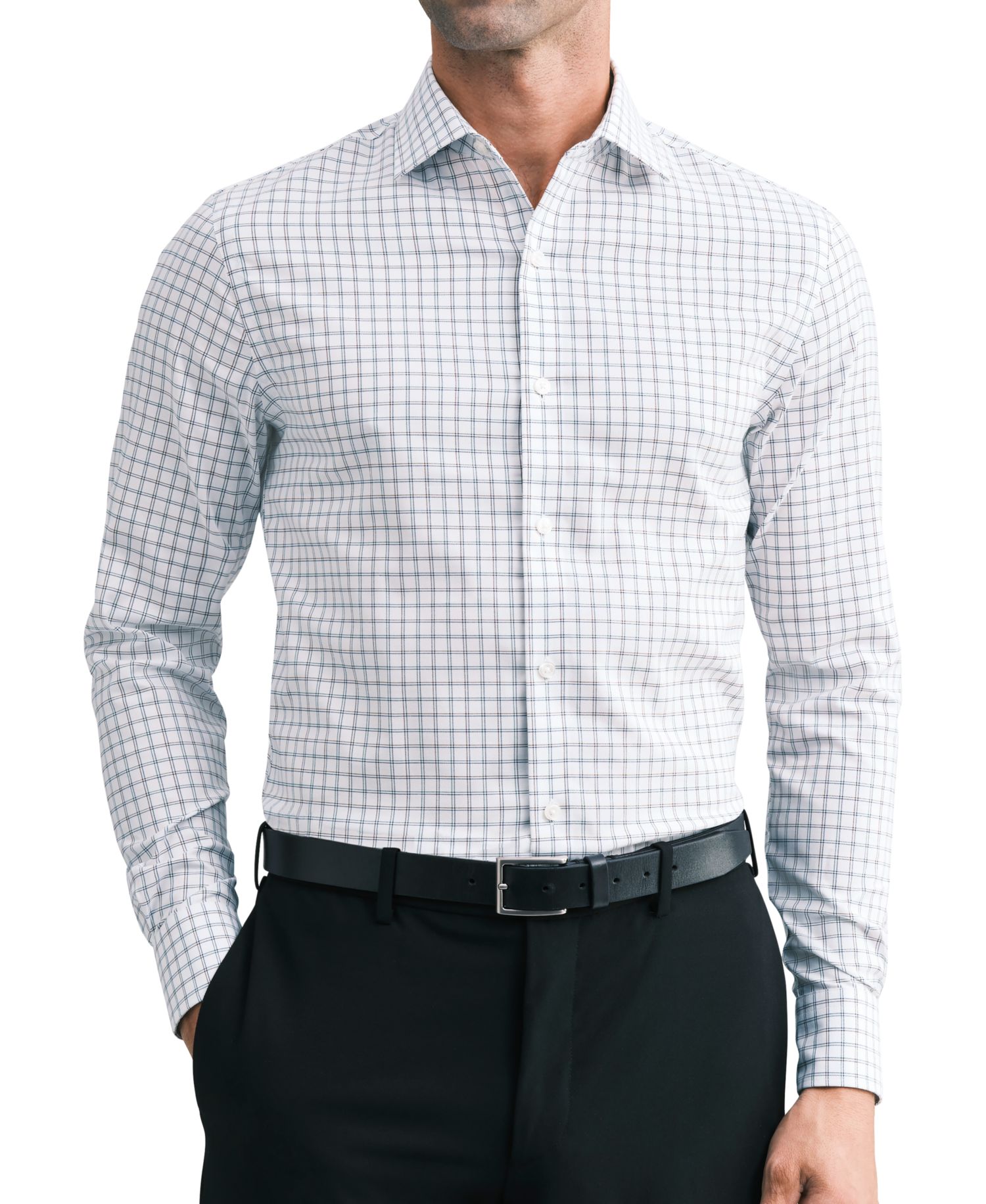 Men's TH Flex Slim-Fit Spread-Collar Dress Shirt