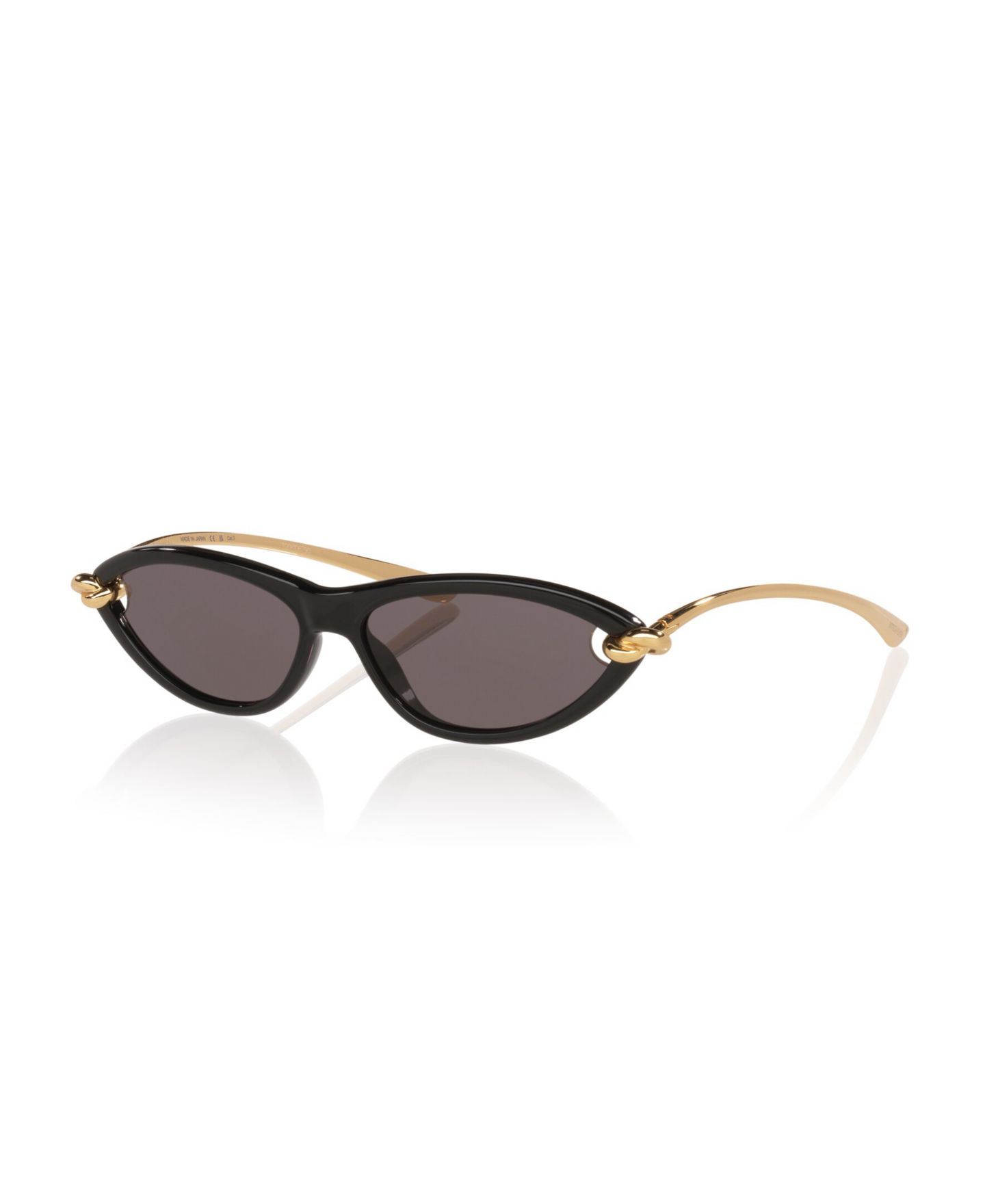 Женские солнцезащитные очки Bottega Veneta Cat Eye Signature Icons Sunglasses BV1390S, цвет: Чёрный — фото 1