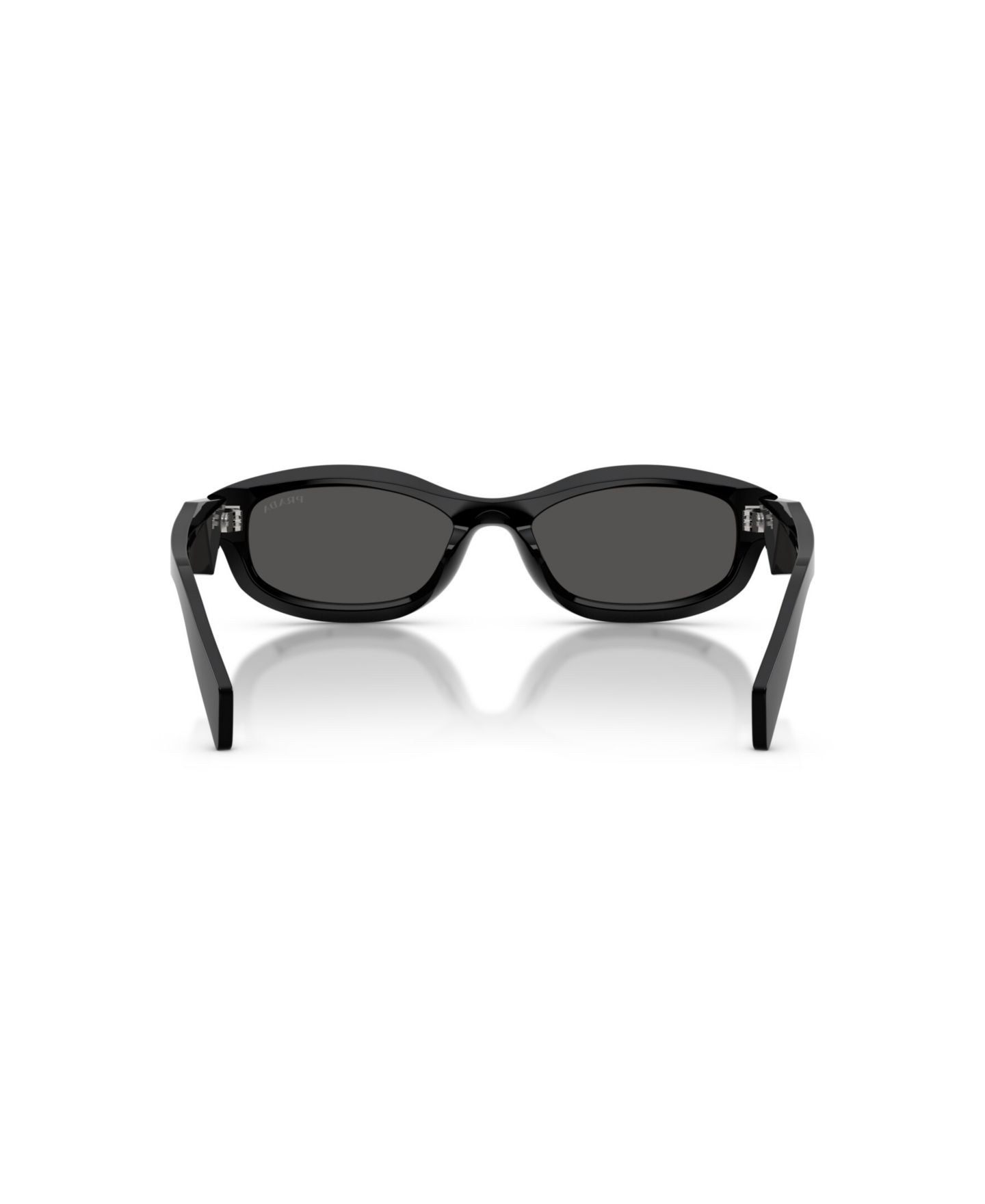Женские солнцезащитные очки PRADA Rectangle Acetate Sunglasses PR D24S, цвет: Чёрный — фото 4