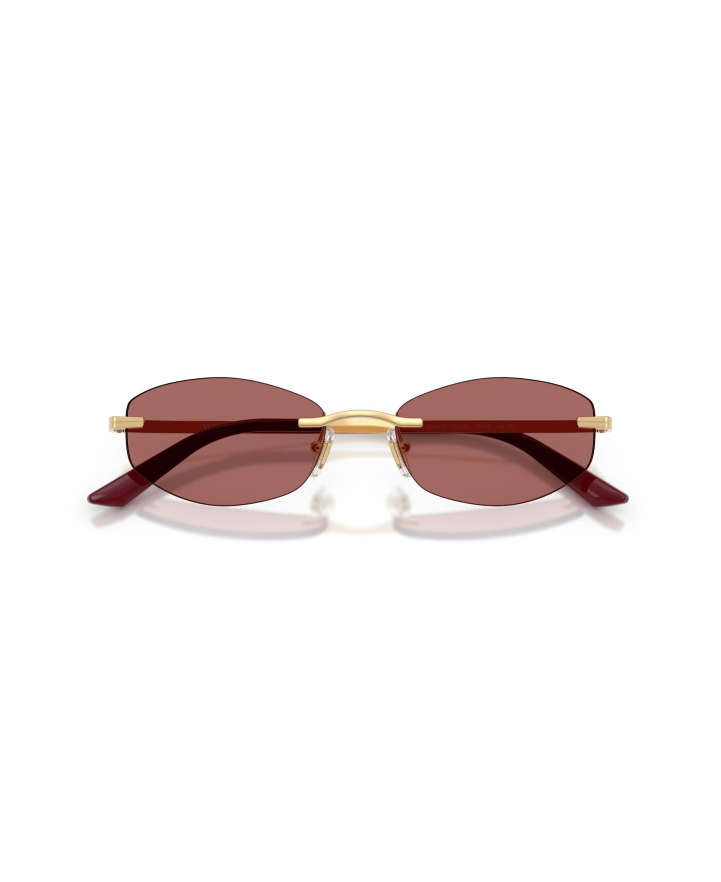 Женские солнцезащитные очки Versace Geometric Metal VE2308D, цвет: Золотой — фото 5