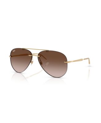 Rimless Aviator Metal-Frame Sunglasses RB3791