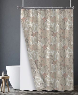 Abstract Floral 14-Piece Shower Curtain and Liner Set