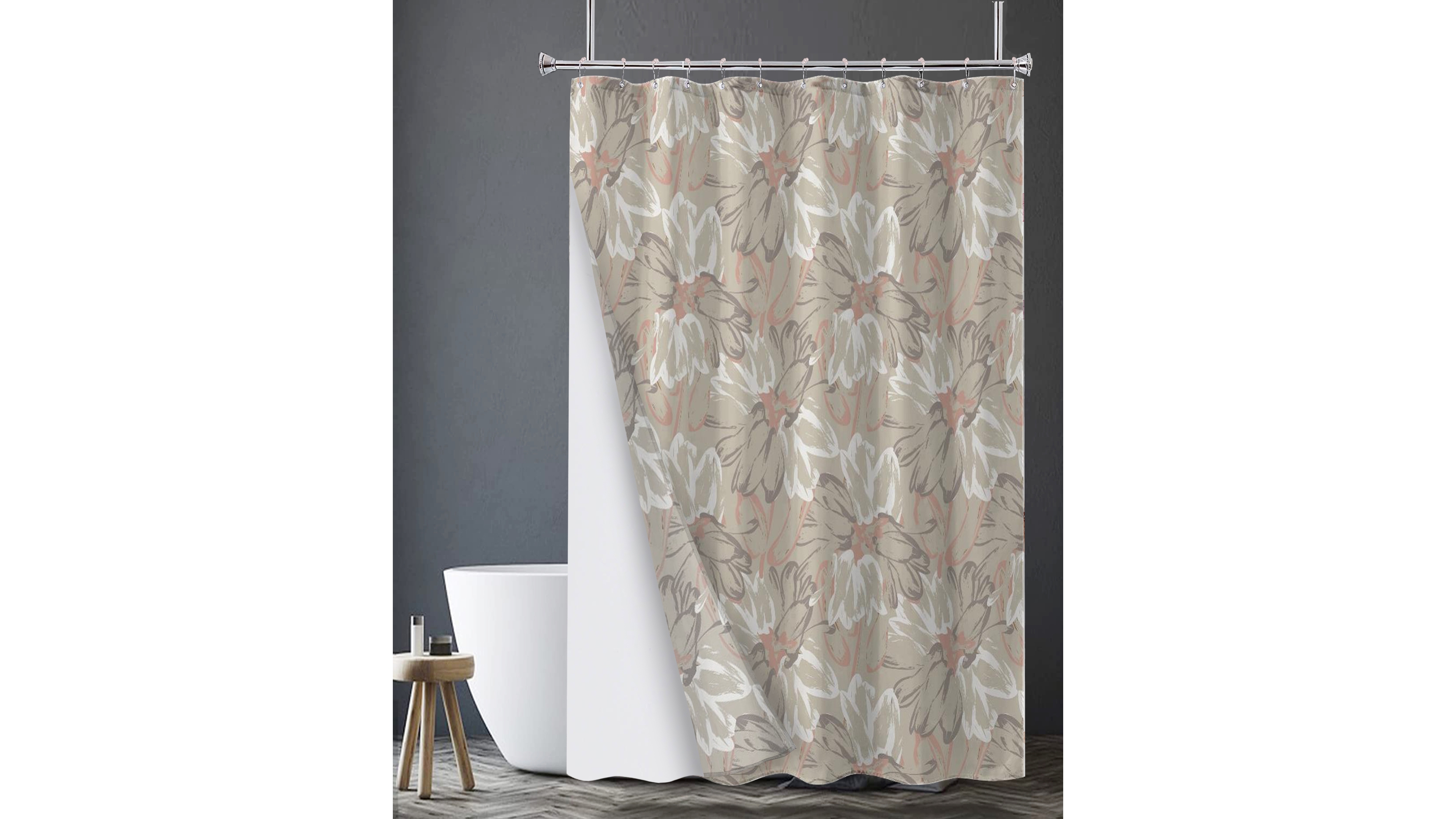 Popular Bath Abstract Floral 14-Piece Shower Curtain and Liner Set