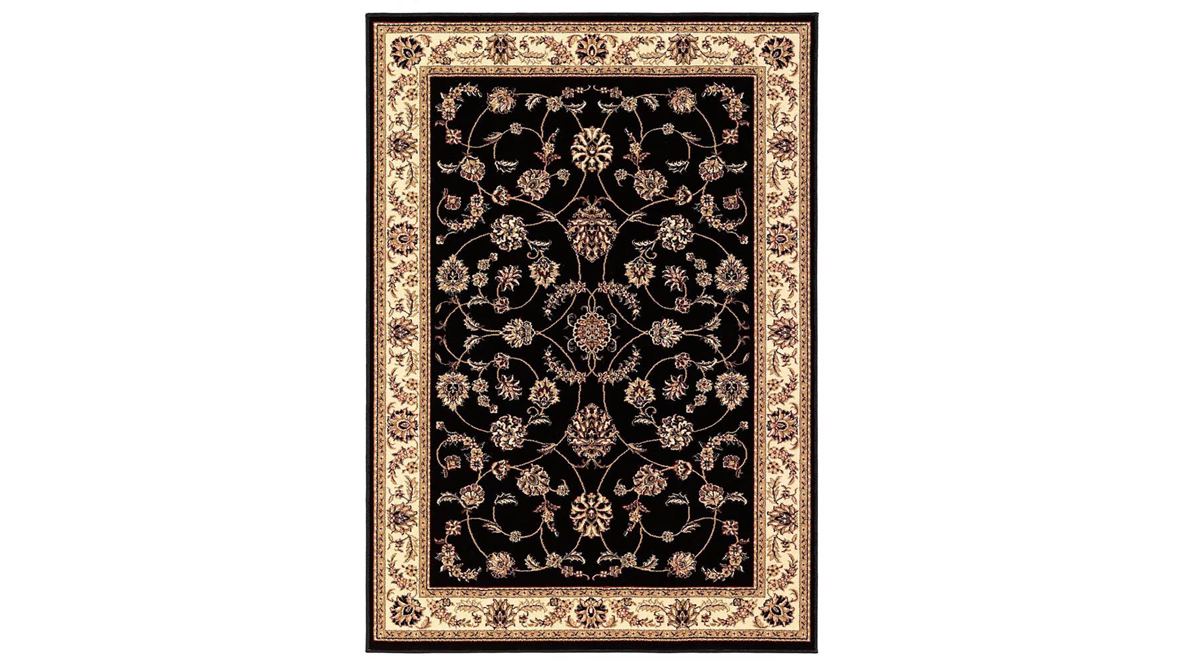 Closeout! Km Home 1596/1312/Black Pesaro Black 7'9" x 11' Area Rug