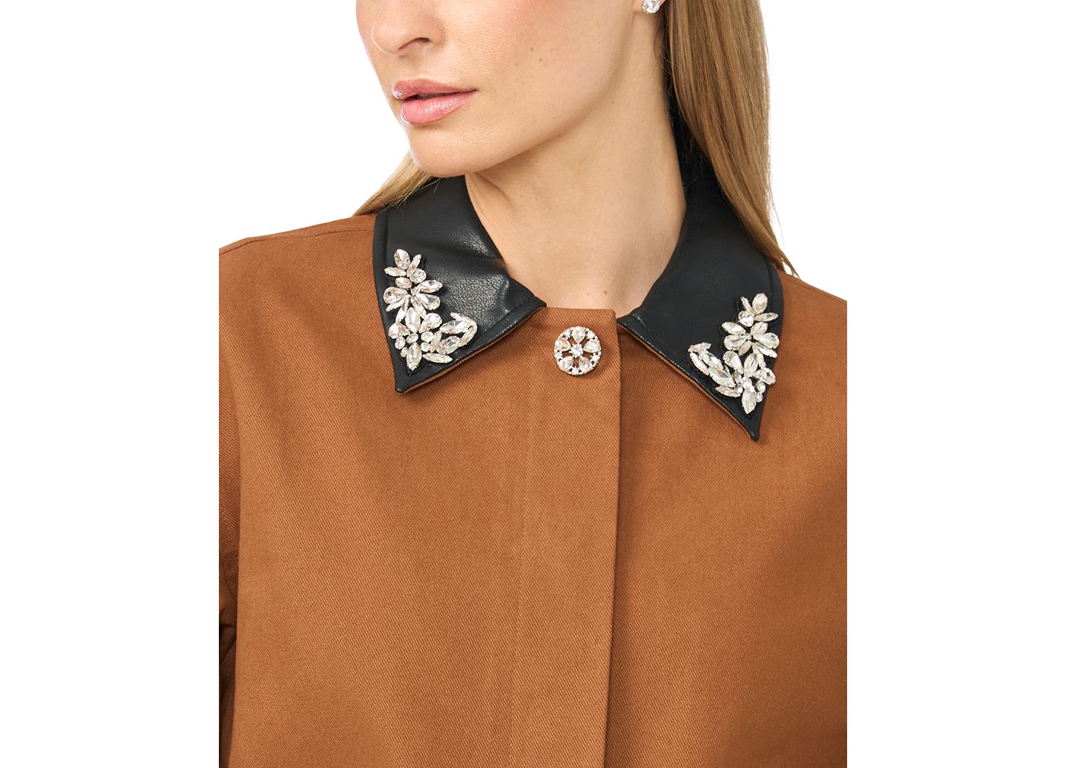 Women's Embellished-Collar Barn Jacket