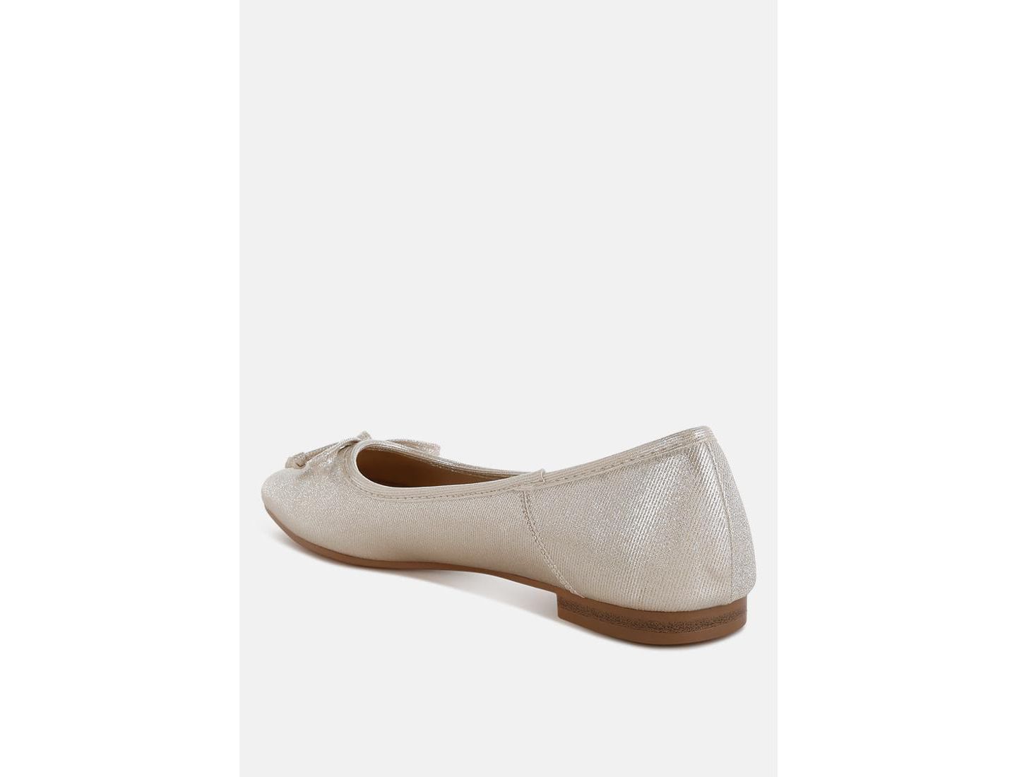 Женские балетки Rag & Co Agshin Metallic Ballet Flats, цвет: Золотой — фото 8