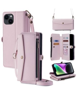 Crossbody Adjustable-Stand Card-Holder Wallet Case Compatible with iPhone 12-17