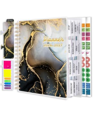 Academic 18 Month Planner Daily Weekly Monthly Calendar Organizer with Stickers Pocket Bookmark