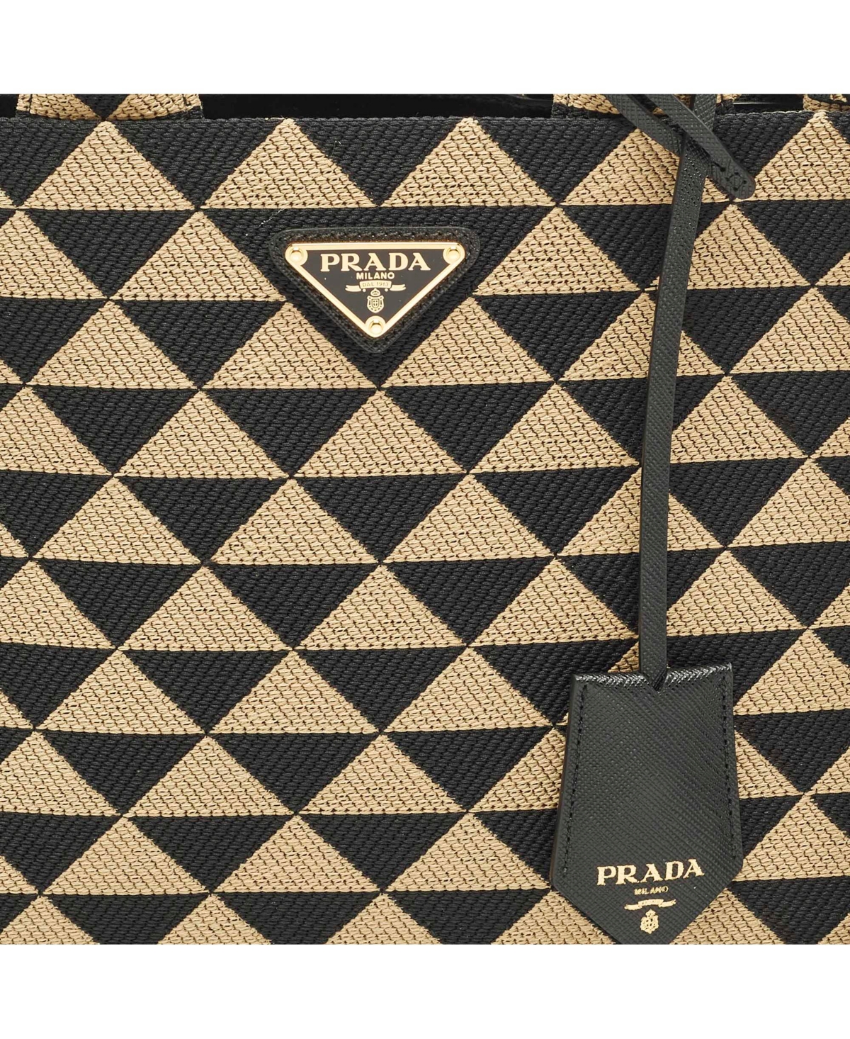 Pre-Owned Prada Women's Symbole Small Embroidered Fabric Tote Bag