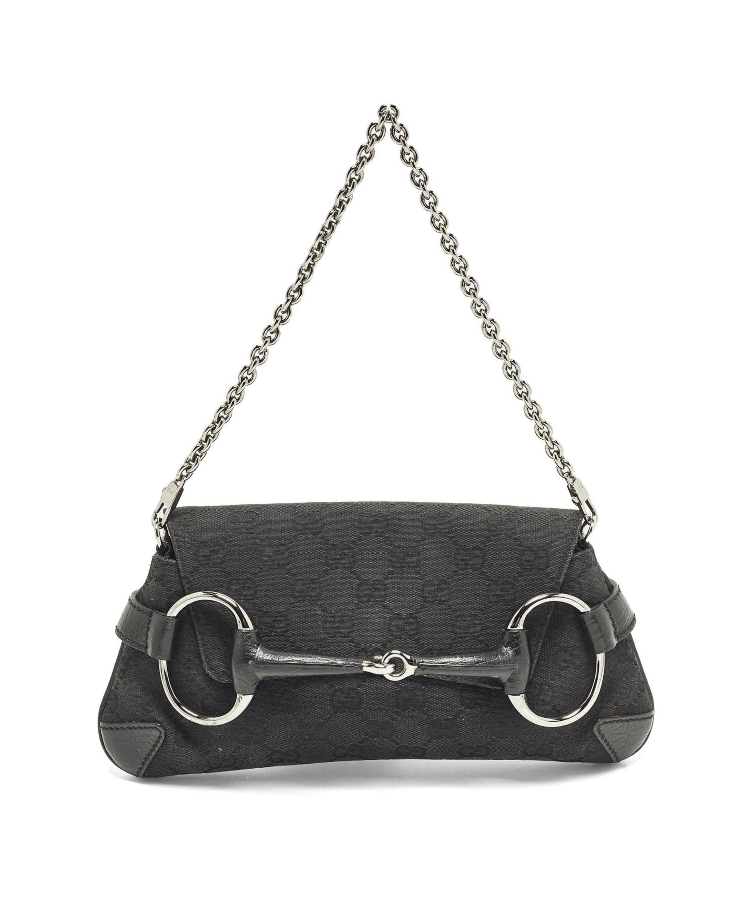 Women's Horsebit Chain-Strap Clutch