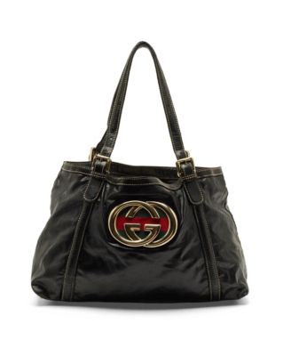 Britt Coated Fabric and Patent Leather Medium Tote