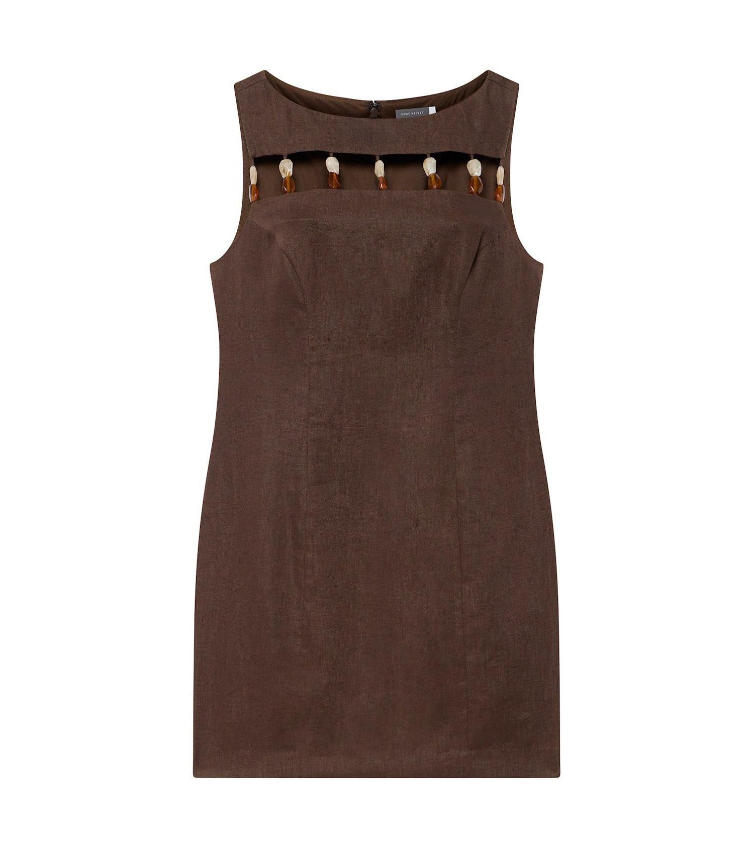 Women's Beaded Cutout Mini Dress