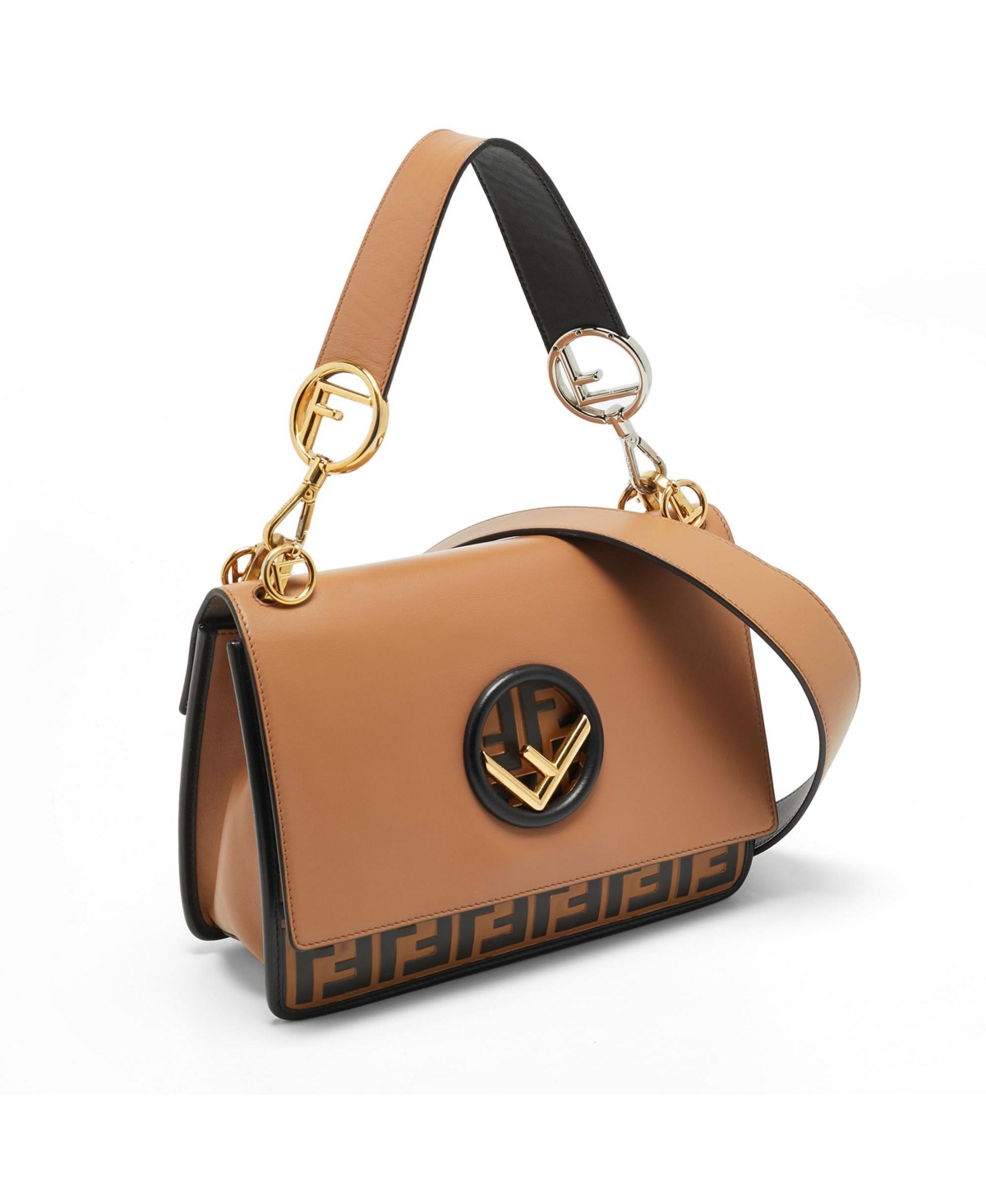 Pre-Owned Fendi Kan I Bicolor Leather Shoulder Bag