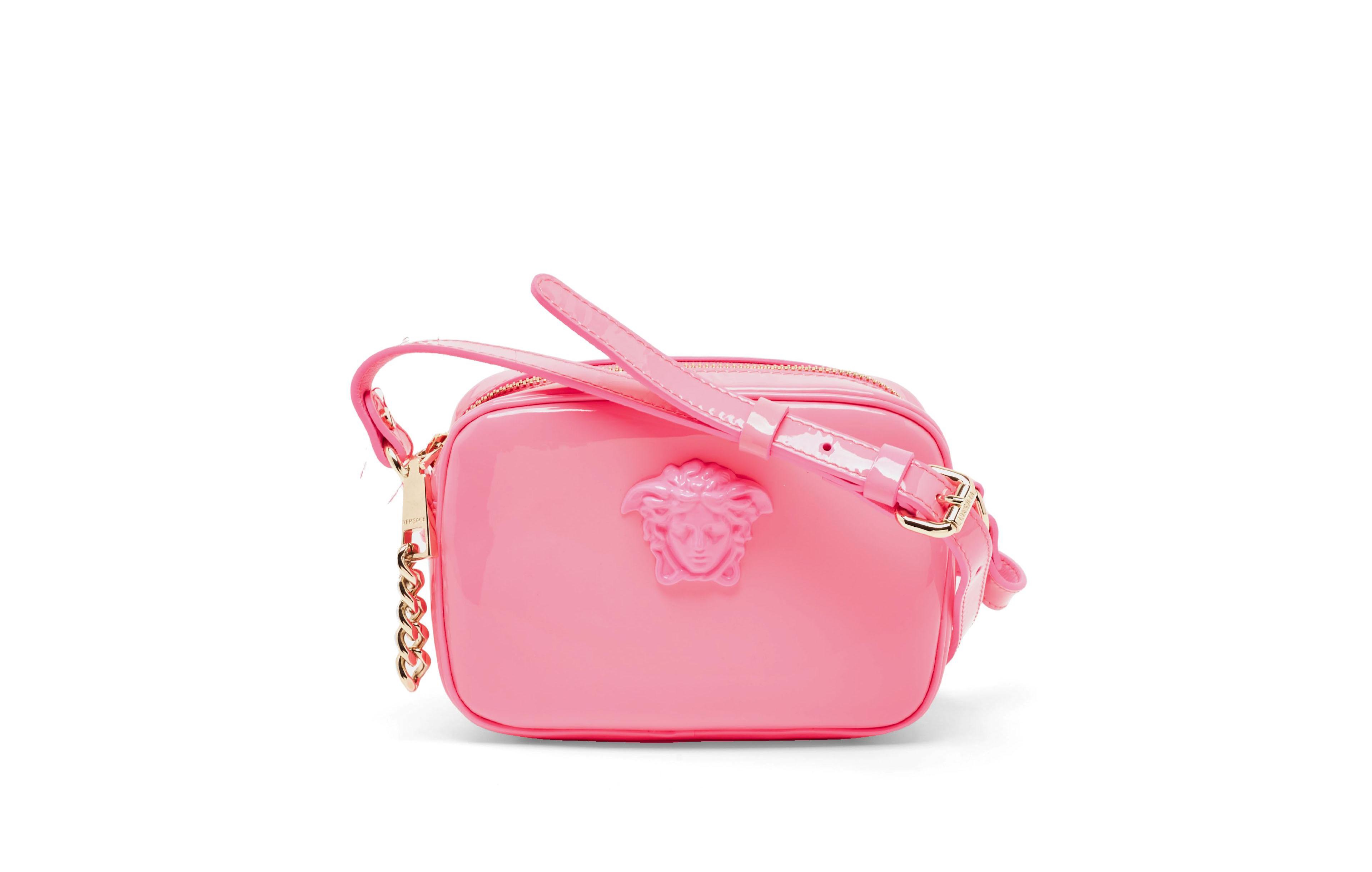 Pre-Owned Versace Women's La Medusa Patent Leather Camera Crossbody Bag