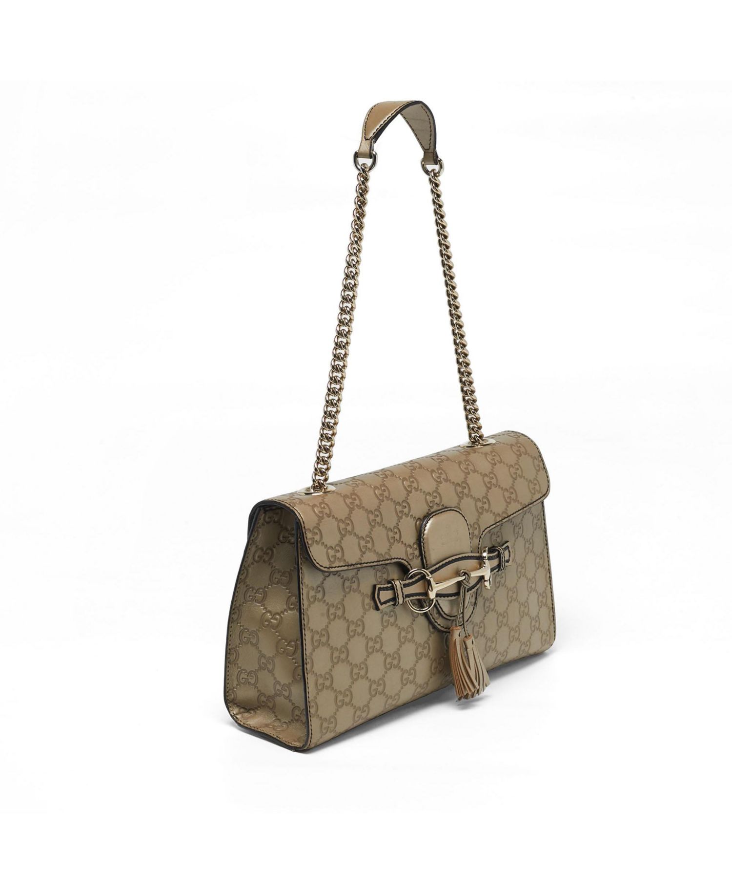 Emily Guccissima Leather Chain-Strap Medium Shoulder Bag