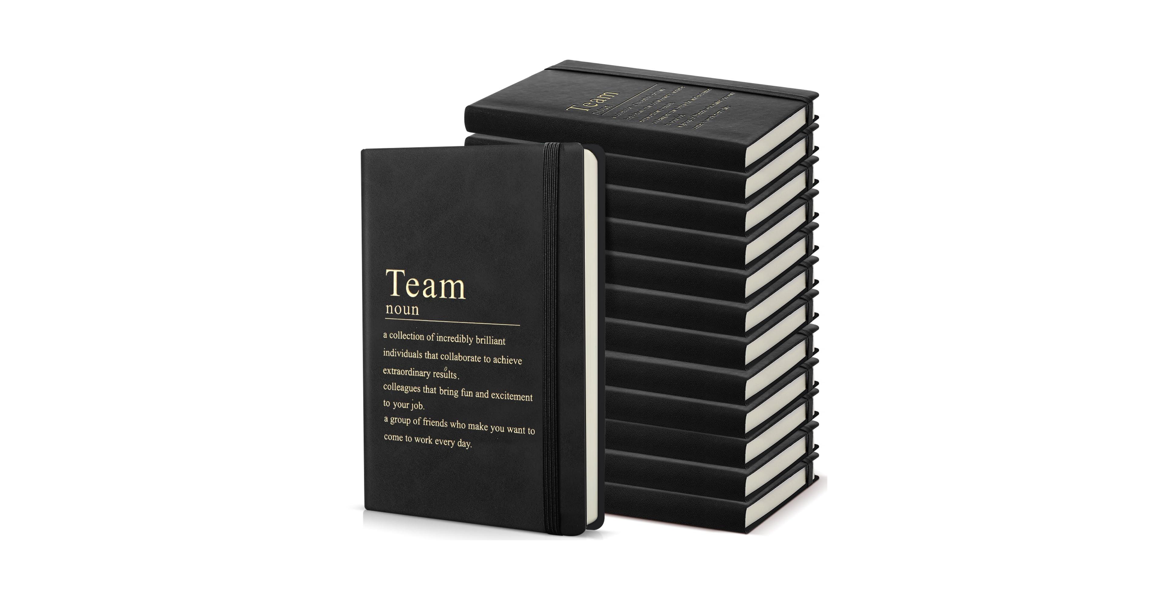 Danrong 24 Pack Bulk Inspirational Leather Team Journals Employee Appreciation Gifts