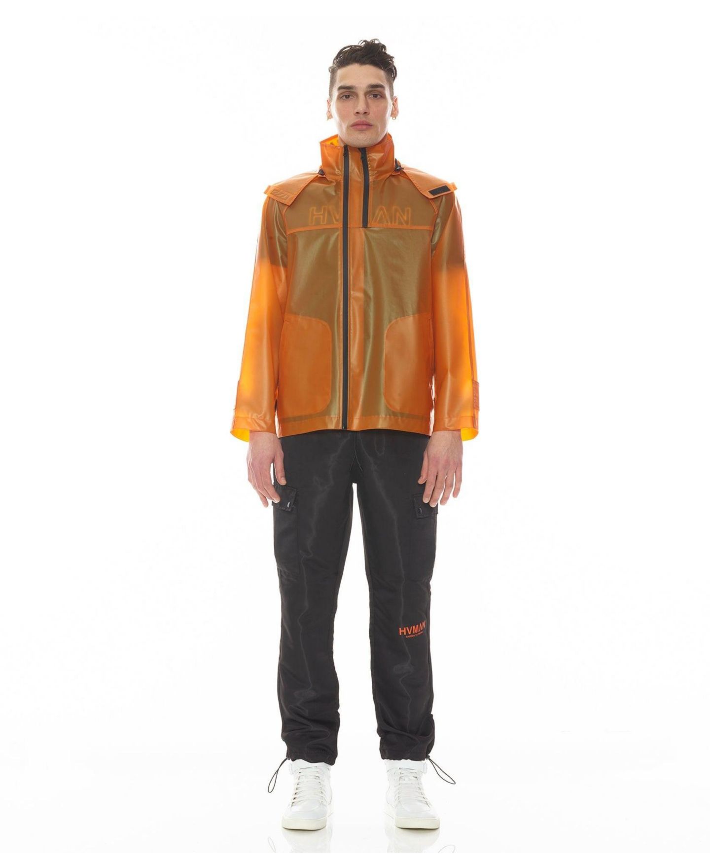 Мужские куртки Hvman Chosen To Prevail x Cult Hvman Raincoat, цвет: Flame — фото 2