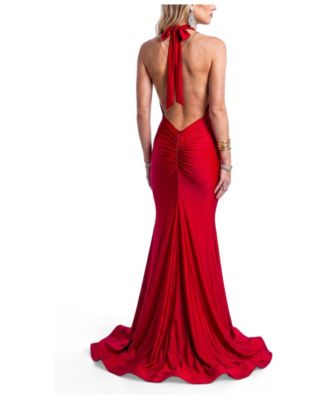 macy's red formal dresses Women's Gown & Black Tie red prom dress